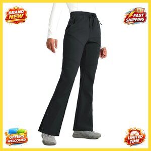 Women's Waterproof Fleece Lined Hiking Pants Thermal Insulated Softshell Ski